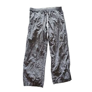 JAJU Kids Floral Lounge Pants Gray Elastic Waist Size 100